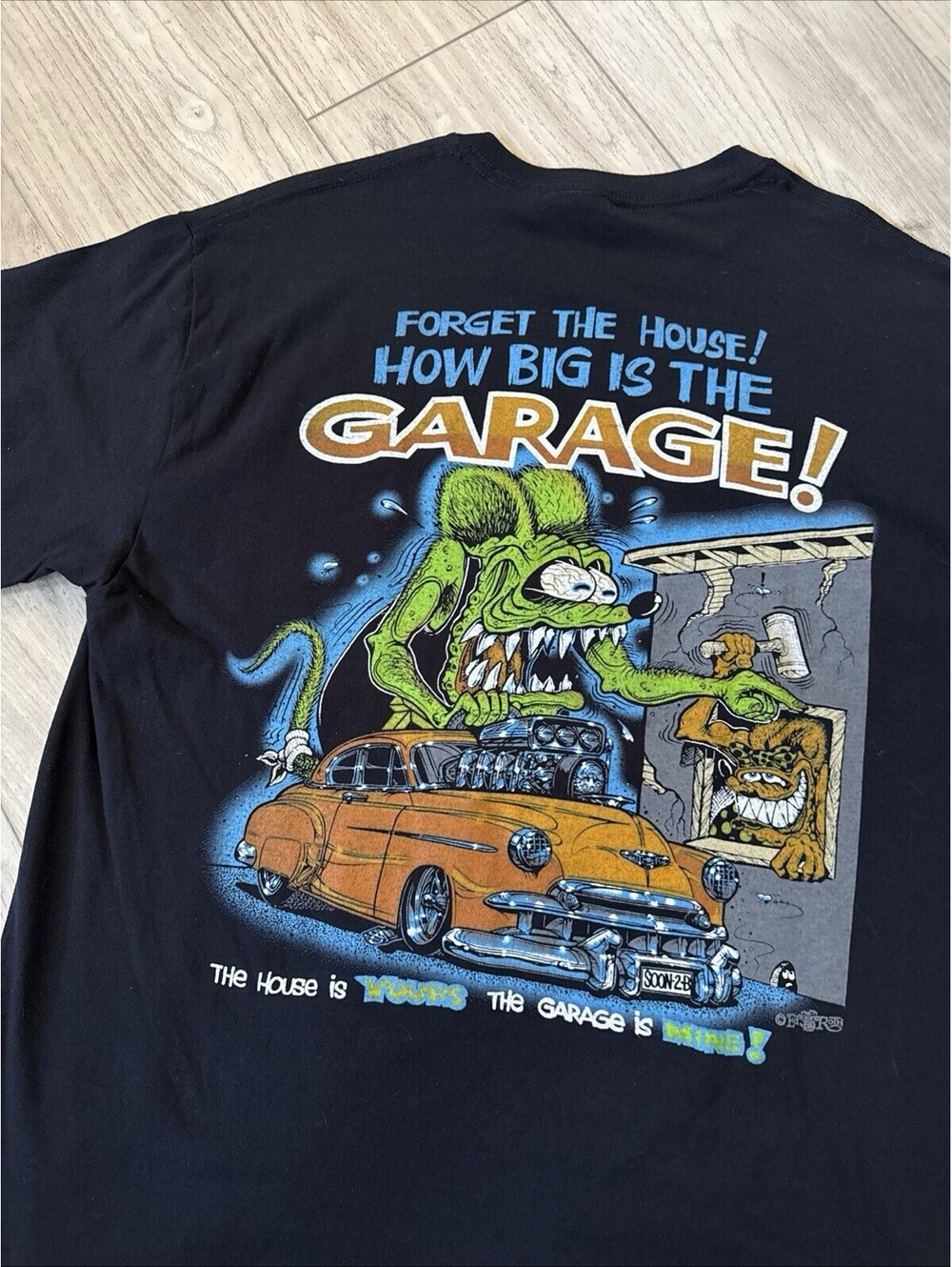 Rat Fink T Shirt Size Large Black NWOT
